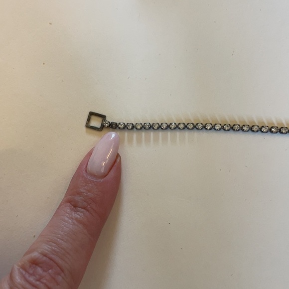 Tacoa Vintage Silver Faux Diamond Tennis Bracelet - Picture 6 of 7